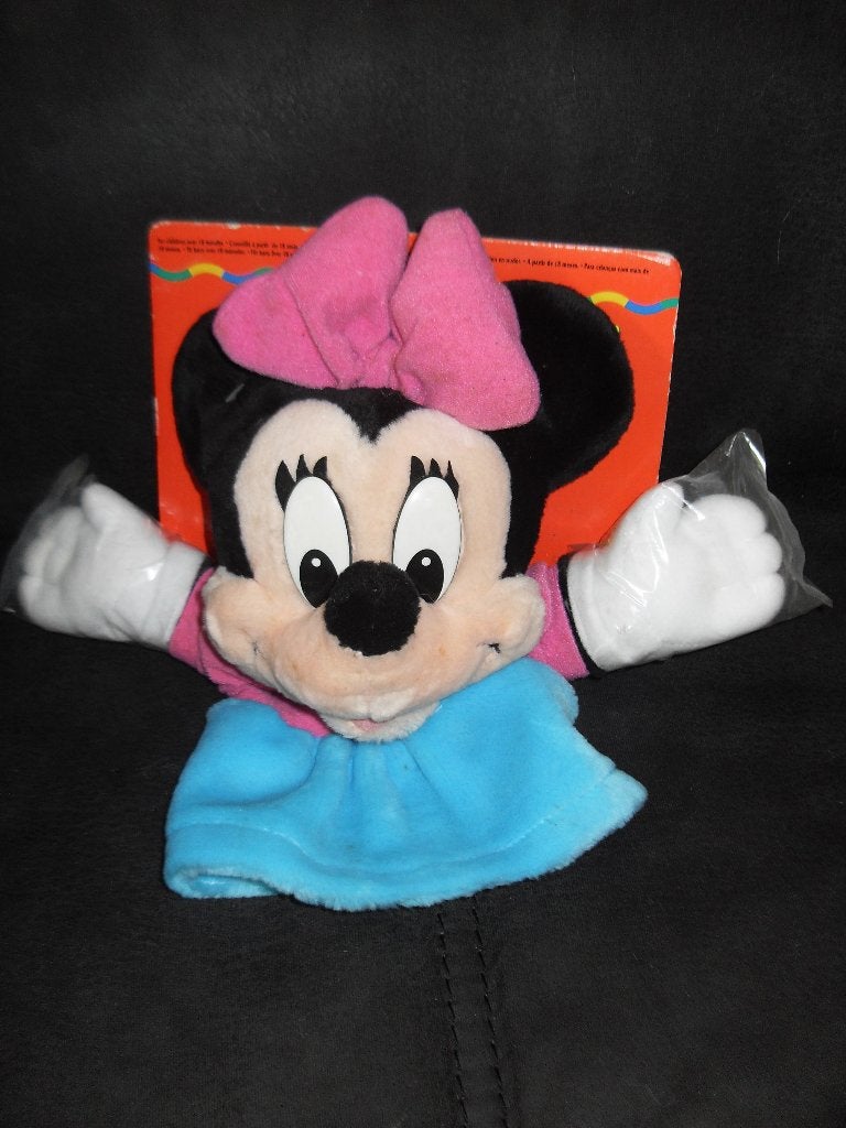 Minnie Mouse Handpop Poppenkast Pop Walt Disney Mickey Mouse, Ophalen of Verzenden, Mickey Mouse, Nieuw, Beeldje of Figuurtje