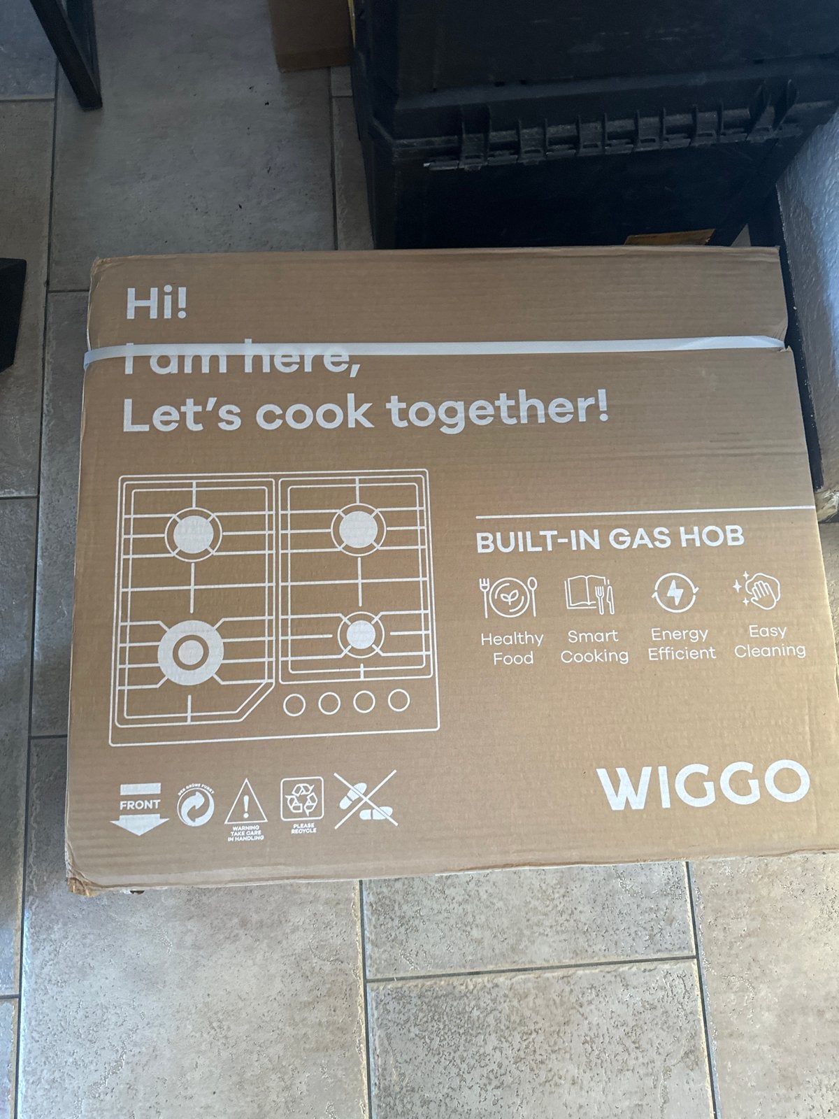 Wiggo Inbouw Gas Kookplaat - Nieuw in doos, Witgoed en Apparatuur, Fornuizen, Nieuw, Inbouw, Gas, 4 kookzones
