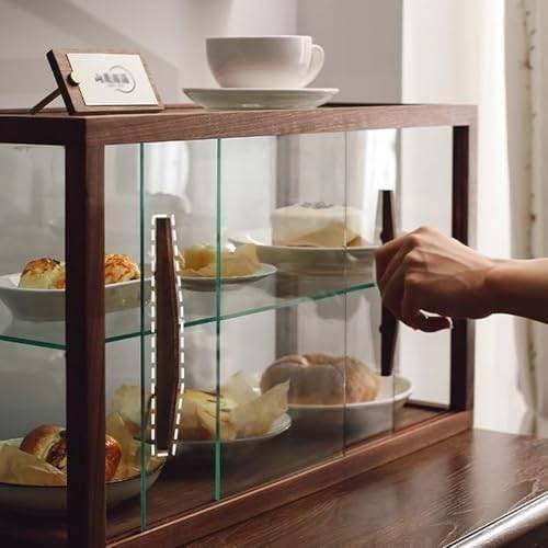 prachtige gebaksvitrine ; hout, metaal, glas nieuw!, Huis en Inrichting, Ophalen, Met deur(en), Modern klassiek, Nieuw