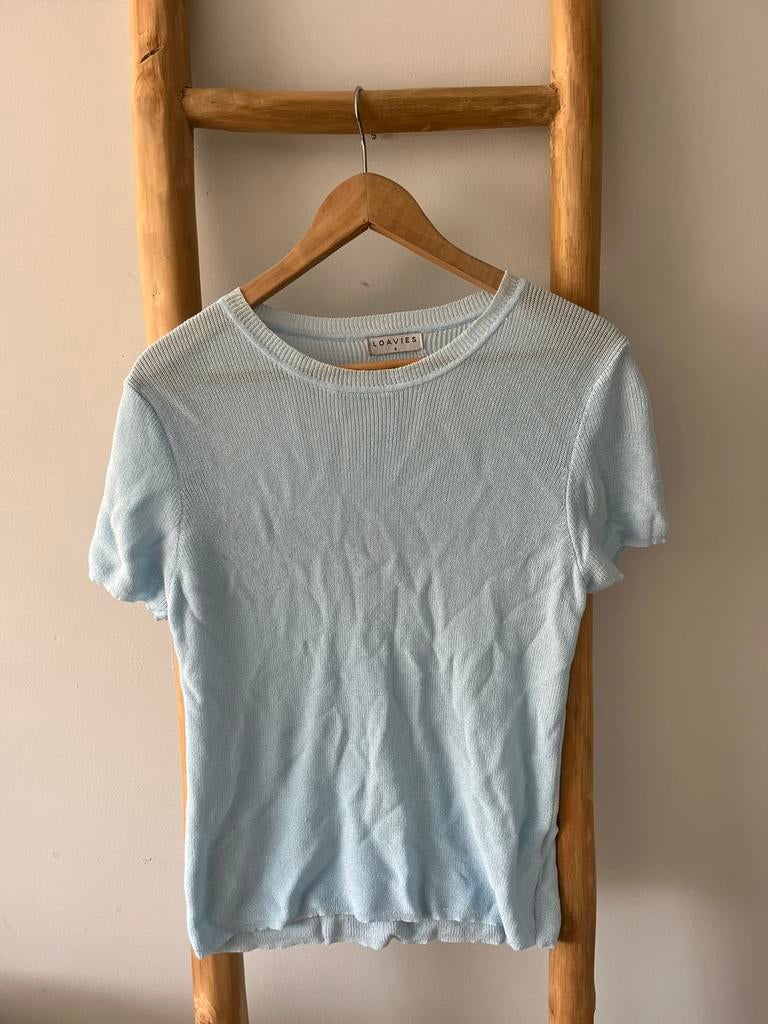 Lichtblauwe top Loavies, Maat 38/40 (M), Blauw, Ophalen of Verzenden, Zo goed als nieuw