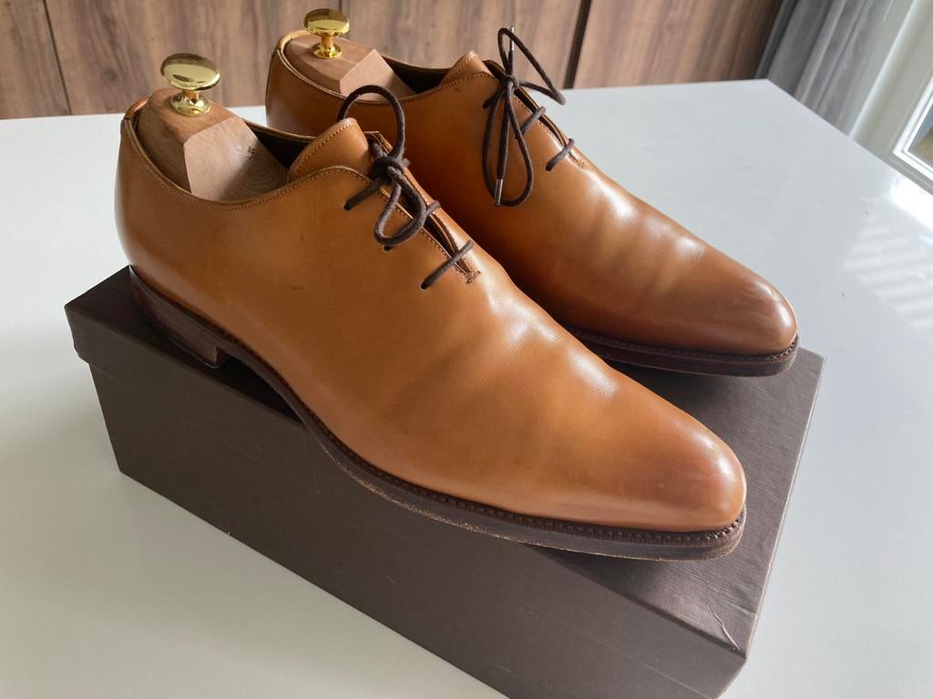 Meermin wholcut oxford cognac leren veterschoen maat 42, Ophalen of Verzenden, Zo goed als nieuw, Bruin