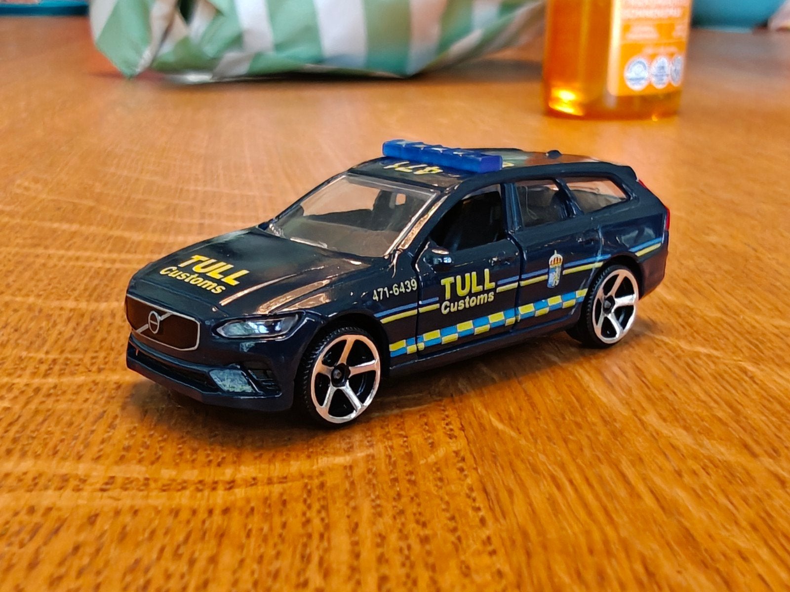 Majorette Volvo V90 TULL Douane Politie, Ophalen, Auto