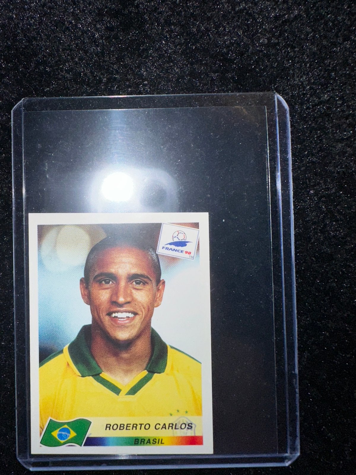 Roberto Carlos Panini World Cup 1998, Ophalen of Verzenden, Zo goed als nieuw, Buitenlandse clubs, Poster, Plaatje of Sticker