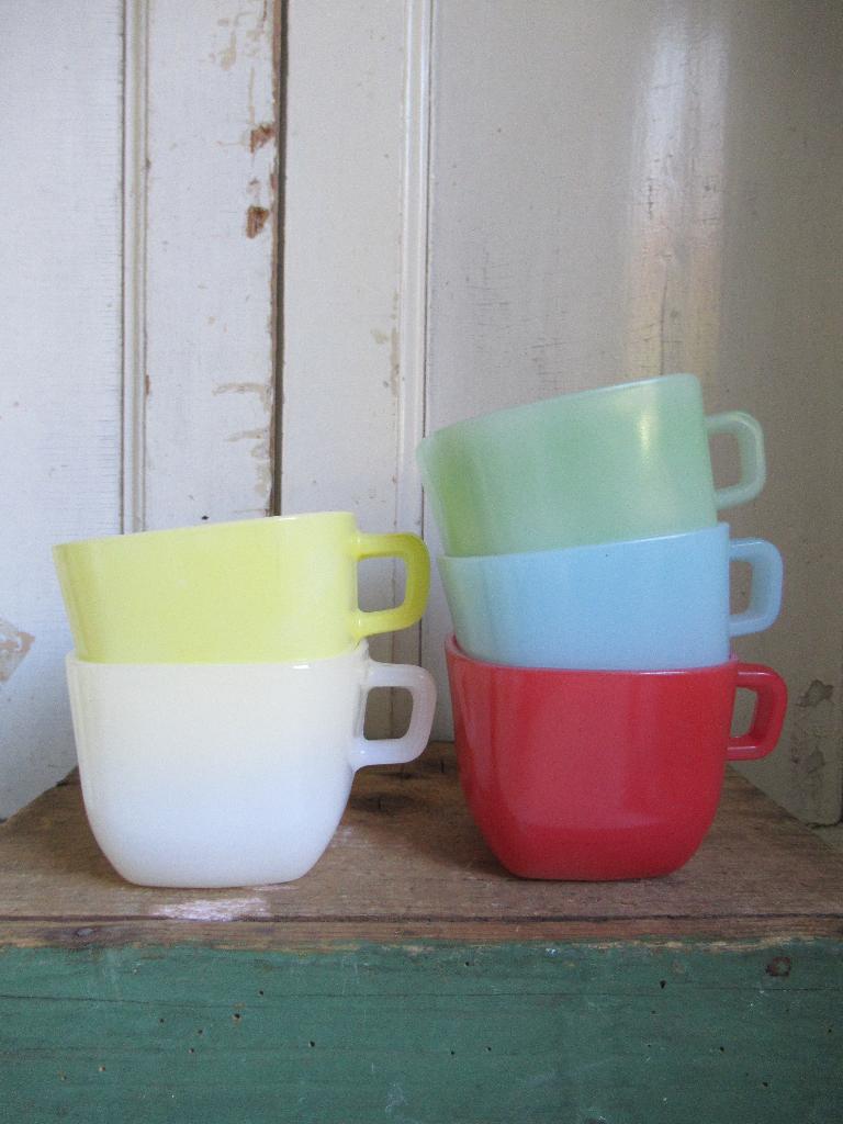 ~ 5 Franse soepkommen, opaline, bricbracbrocante ~, Ophalen of Verzenden