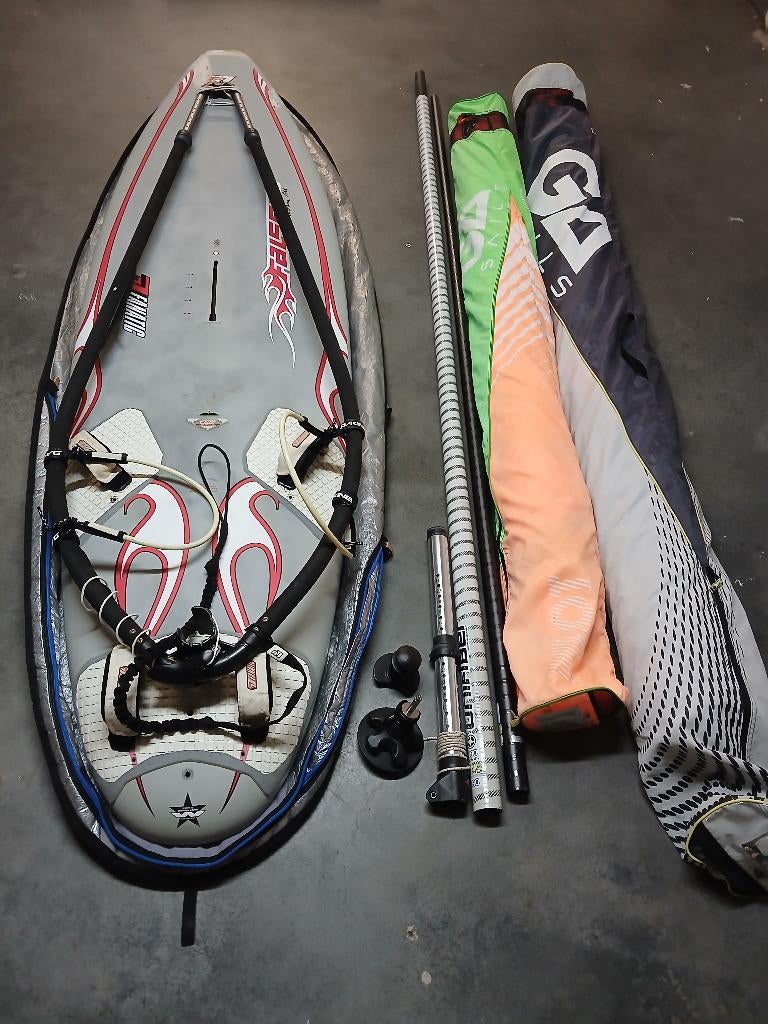 Complete windsurfset Fanatic Falcon + Gaastra, Ophalen, Met draagtas, Minder dan 250 cm, Complete set