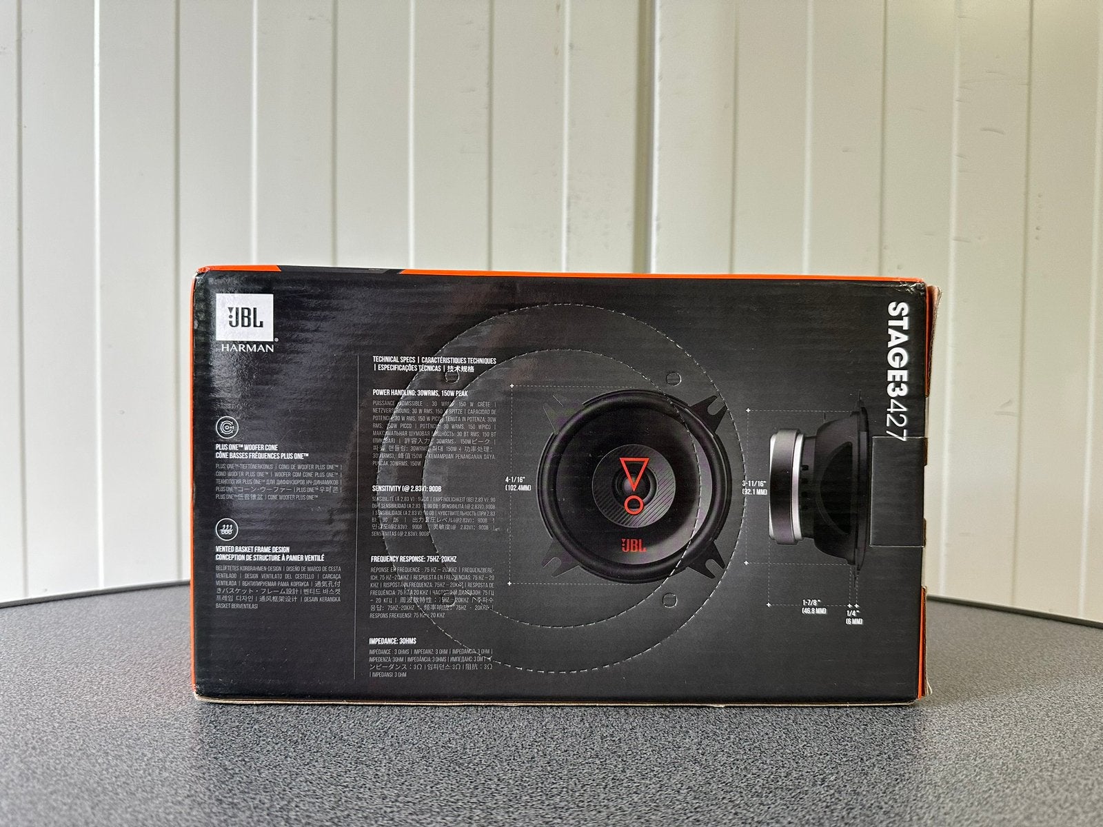 JBL Stage3 427 - 10cm Coaxiale speakers - 150 Watt piek, Ophalen of Verzenden, Zo goed als nieuw