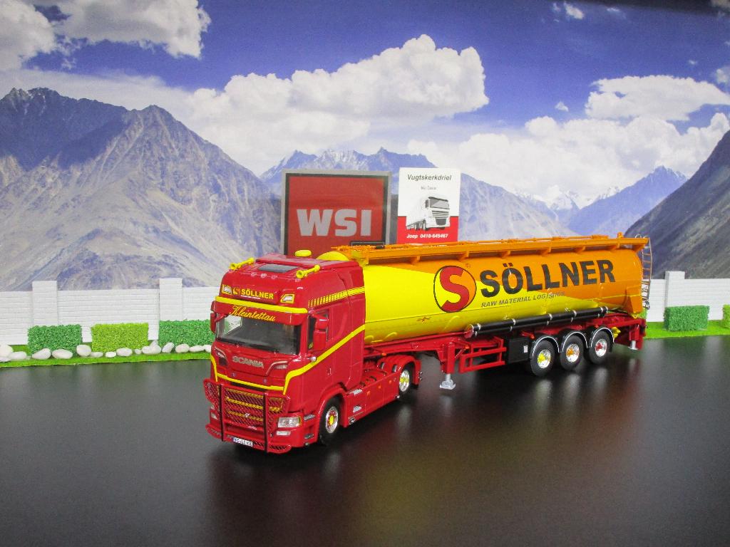 Wsi 01-2761 Sollner , Scania S Highline CS20H, Hobby en Vrije tijd, Modelauto's | 1:50, Ophalen, Nieuw, Bus of Vrachtwagen, Wsi