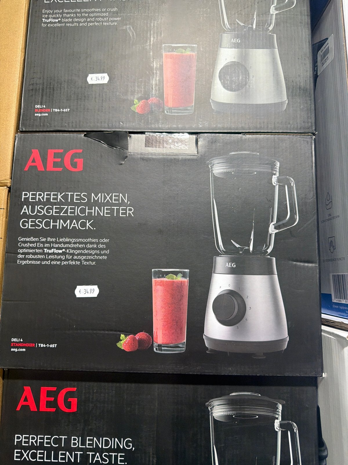 AEG Deli 4 TB4-1-6ST Blender - Perfect mixen, uitstekende sm, Ophalen of Verzenden, Nieuw, Blender