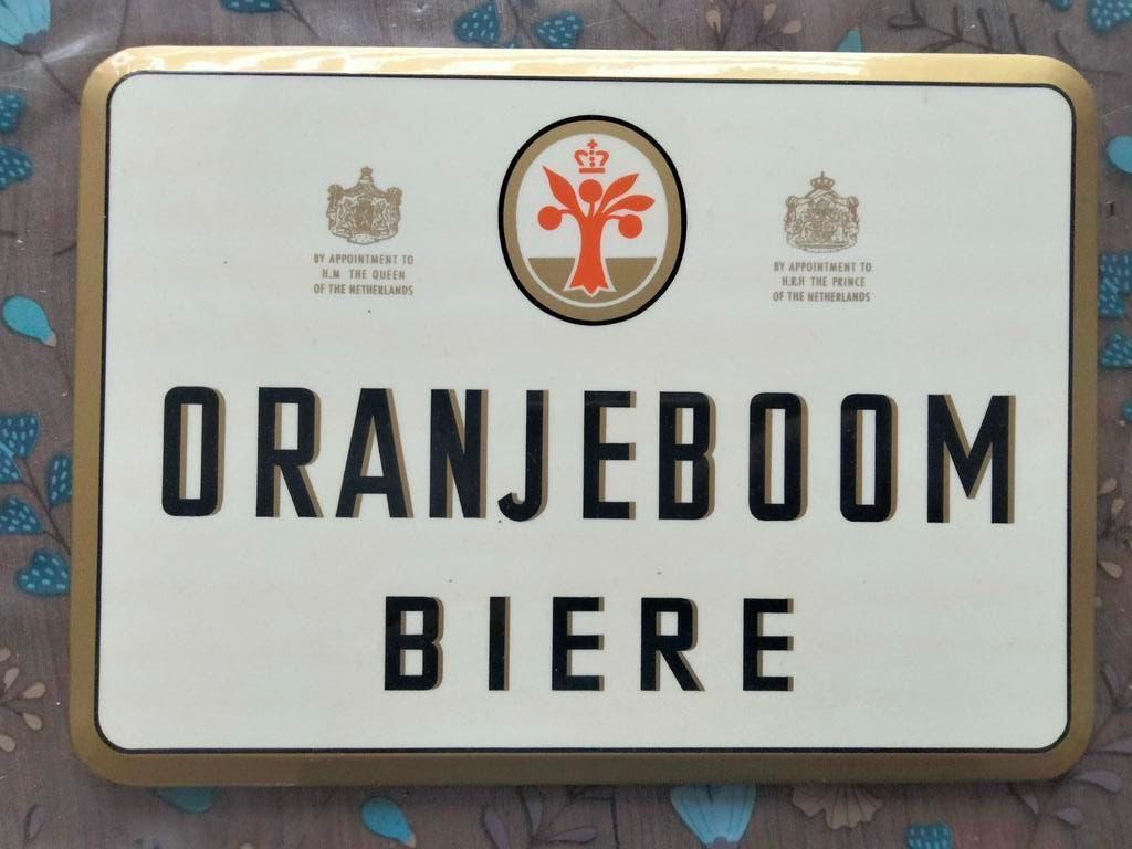 Zeldzaam reclamebord je oranjeboom bier, Ophalen of Verzenden