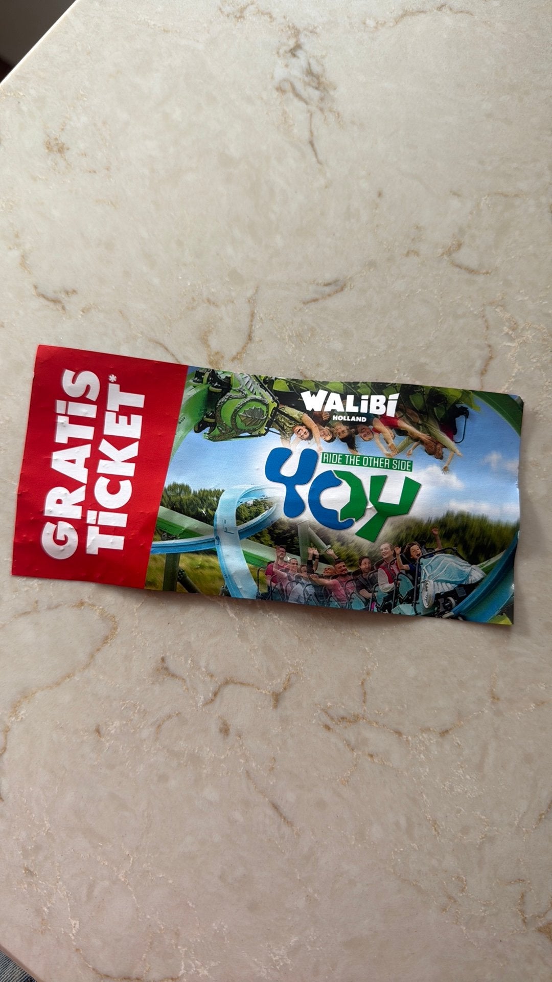 1 gratis ticket Walibi, Eén persoon, Ticket of Toegangskaart