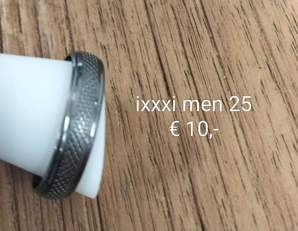 Ixxxxi men heren ring maat 25, Overige kleuren, 20 of groter, IJzer of Staal, Heer