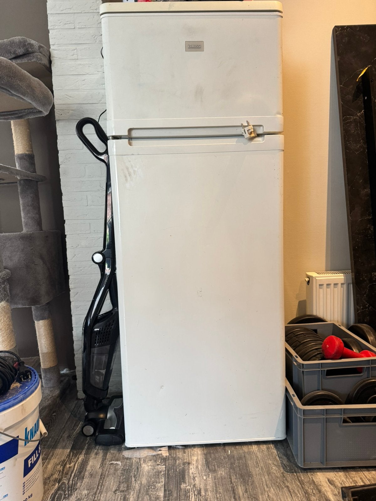 Zanussi koel/vries combinatie, Witgoed en Apparatuur, Ophalen, Gebruikt, 120 tot 140 cm, 200 liter of meer