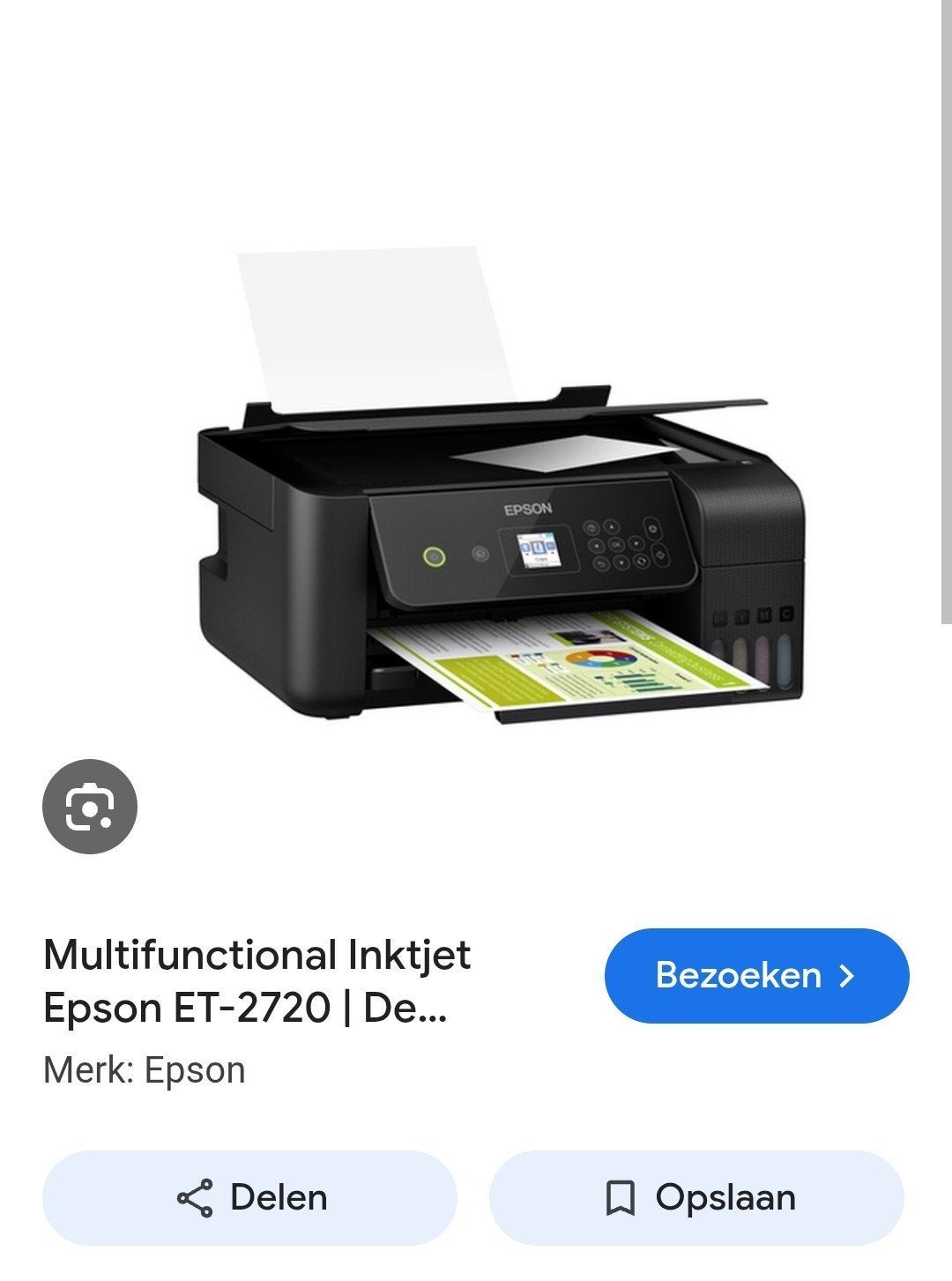 Epson Ecotank 2720 printer en scanner, Computers en Software, Printers, Ophalen, Gebruikt, All-in-one, Scannen