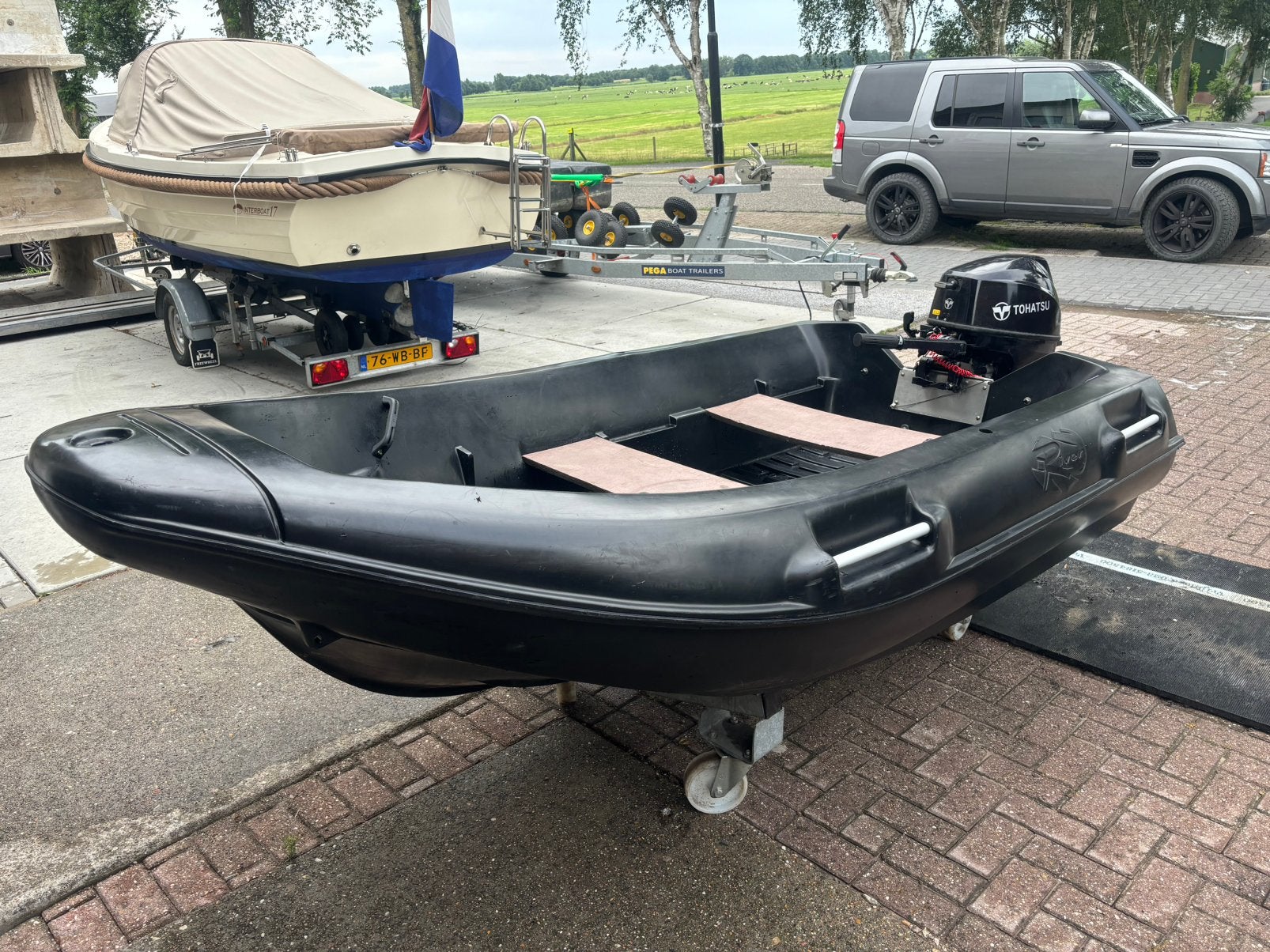 River 2.90 inclusief 9.8 pk tohatsu, Watersport en Boten, Ophalen, Overige merken, Kunststof, Tot 10 pk
