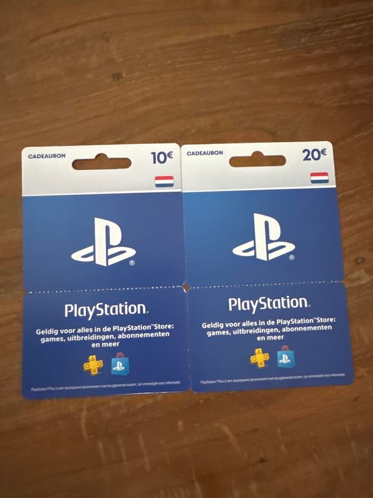 €30 PlayStation tegoed, Eén persoon, Cadeaubon