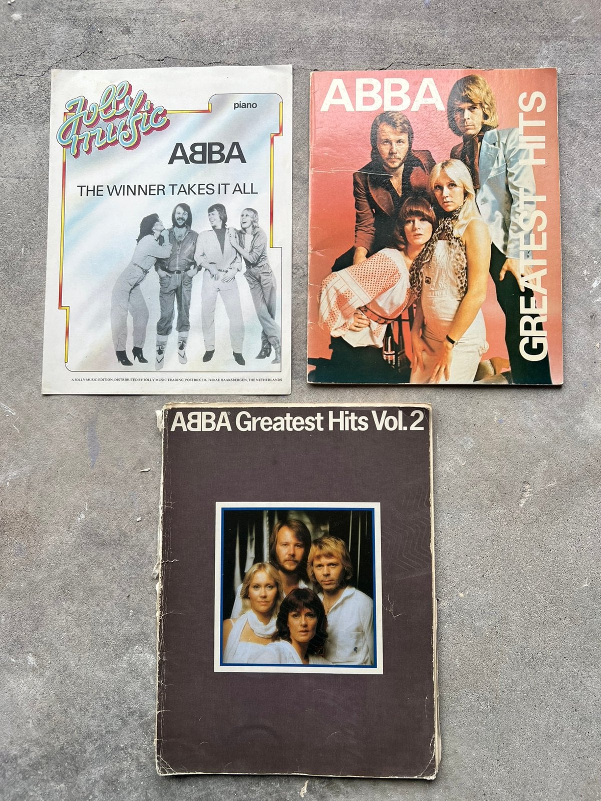 ABBA the greatest hits muziekboeken oud antiek, Ophalen of Verzenden