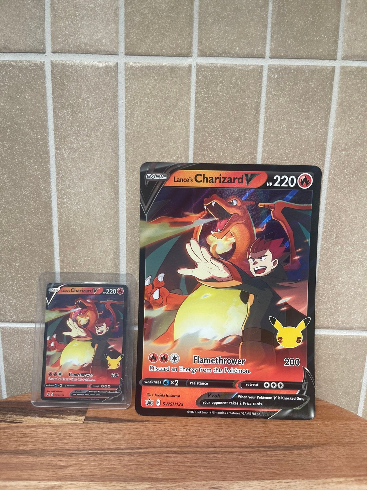 Lance’s charizard v DEAL!, Ophalen of Verzenden, Gebruikt, Meerdere kaarten