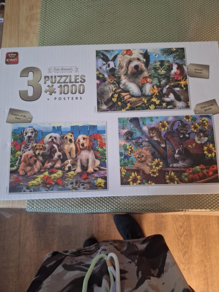 3 puzzels helemaal compleet, Ophalen, 500 t/m 1500 stukjes, Zo goed als nieuw