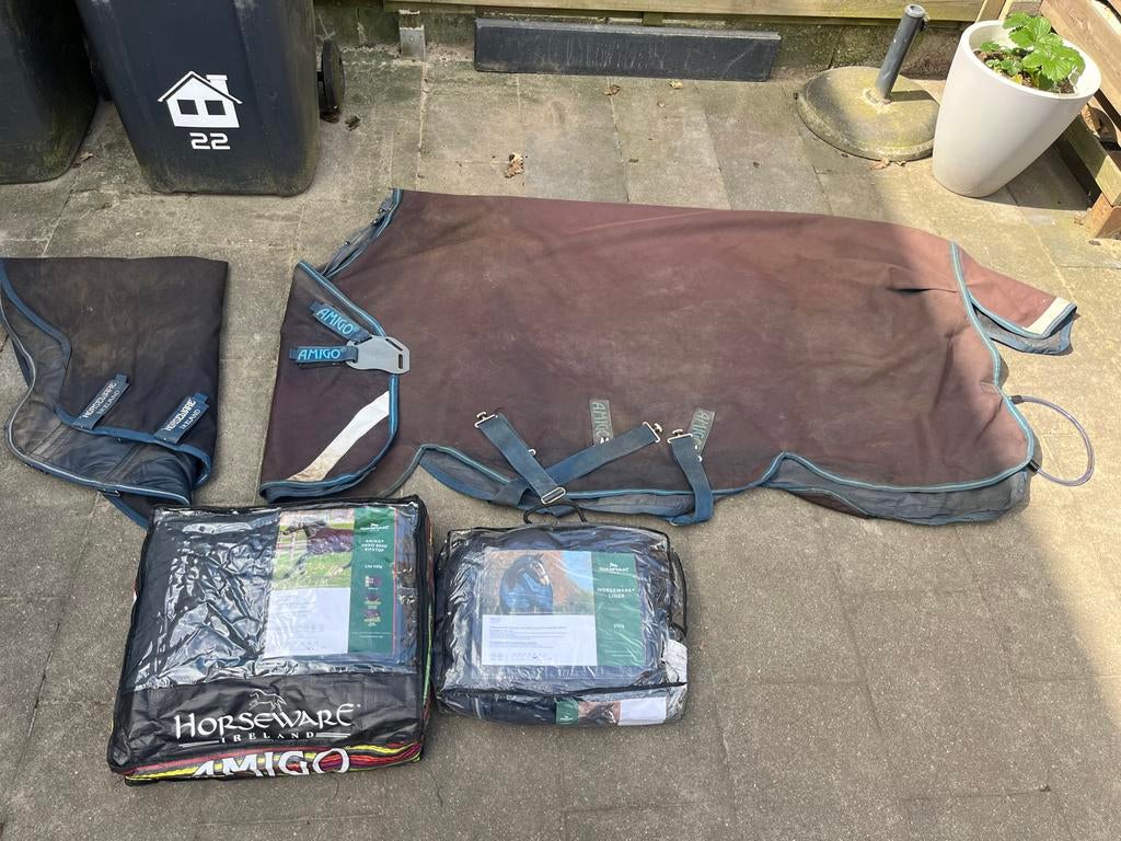 Amigo bravo horsewear deken plus liners en hals 6.9, Ophalen of Verzenden, Gebruikt, Overige soorten
