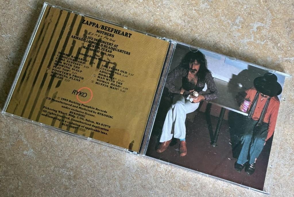 Frank Zappa Captain Beefheart Bongo Fury CD 1989, Ophalen of Verzenden, Zo goed als nieuw, Progressive
