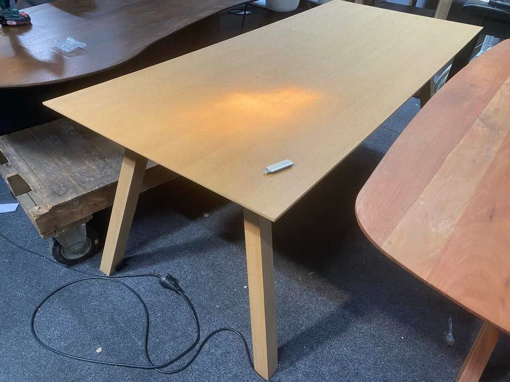 Nieuwe blank eiken tafel 200x90 cm (B-keuze), Ophalen, Eikenhout, Nieuw, 50 tot 100 cm