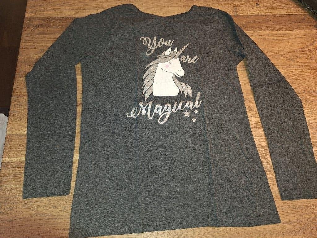 Longsleeve unicorn maat 158/164, Ophalen of Verzenden, Zo goed als nieuw, Meisje, Shirt of Longsleeve