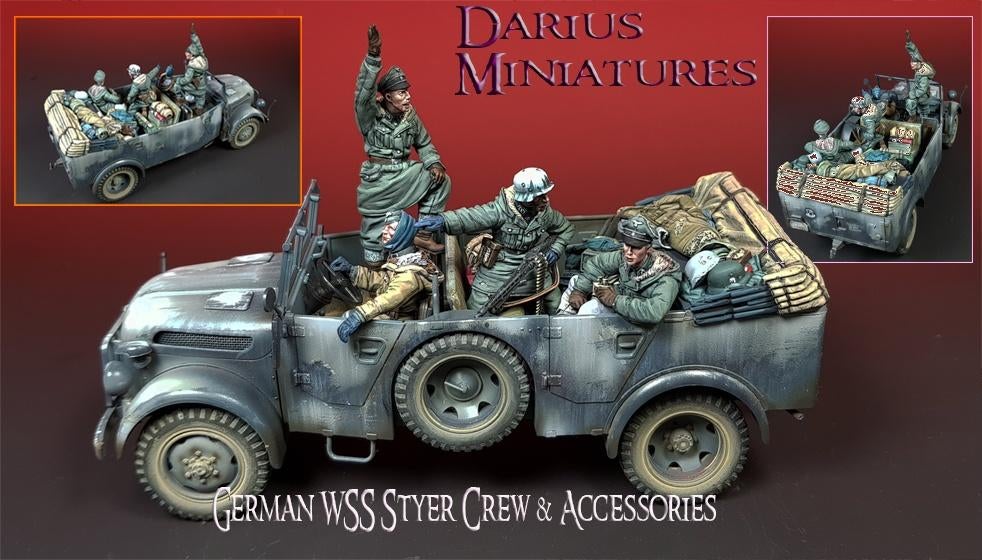WWII German WSS Styer Crew met Accessoires 1:35, Ophalen of Verzenden, Nieuw, 1:35 tot 1:50, Figuur of Figuren