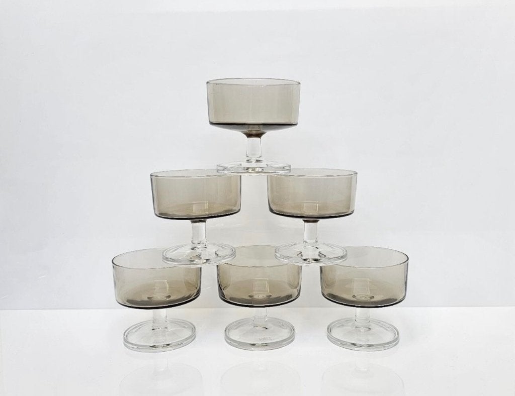 Rookglazen Luminarc coupes 6 stuks, Ophalen of Verzenden