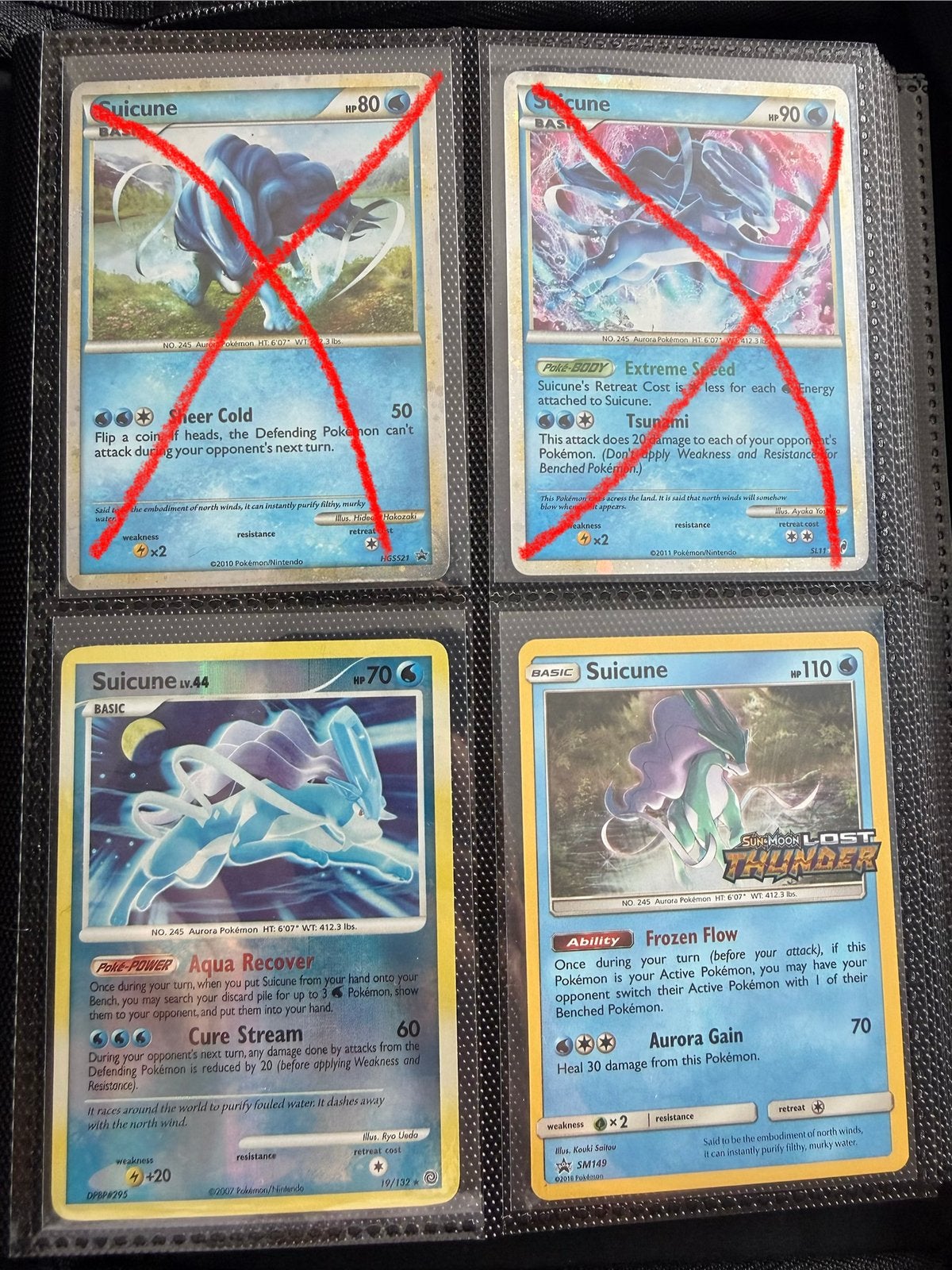 Pokémon Kaarten Binder met Suicune en andere zeldzame kaarte, Ophalen, Gebruikt, Meerdere kaarten