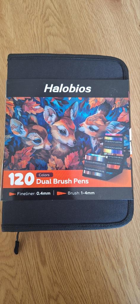 120 Dual Brush Pennen Set aquamarkers, Hobby en Vrije tijd, Tekenen, Ophalen of Verzenden, Zo goed als nieuw, Potlood of Stift