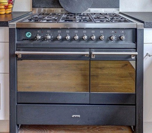 SMEG gasfornuis 100cm, 6 pits en dubbele oven, Ophalen, Gebruikt, 60 cm of meer, Gas