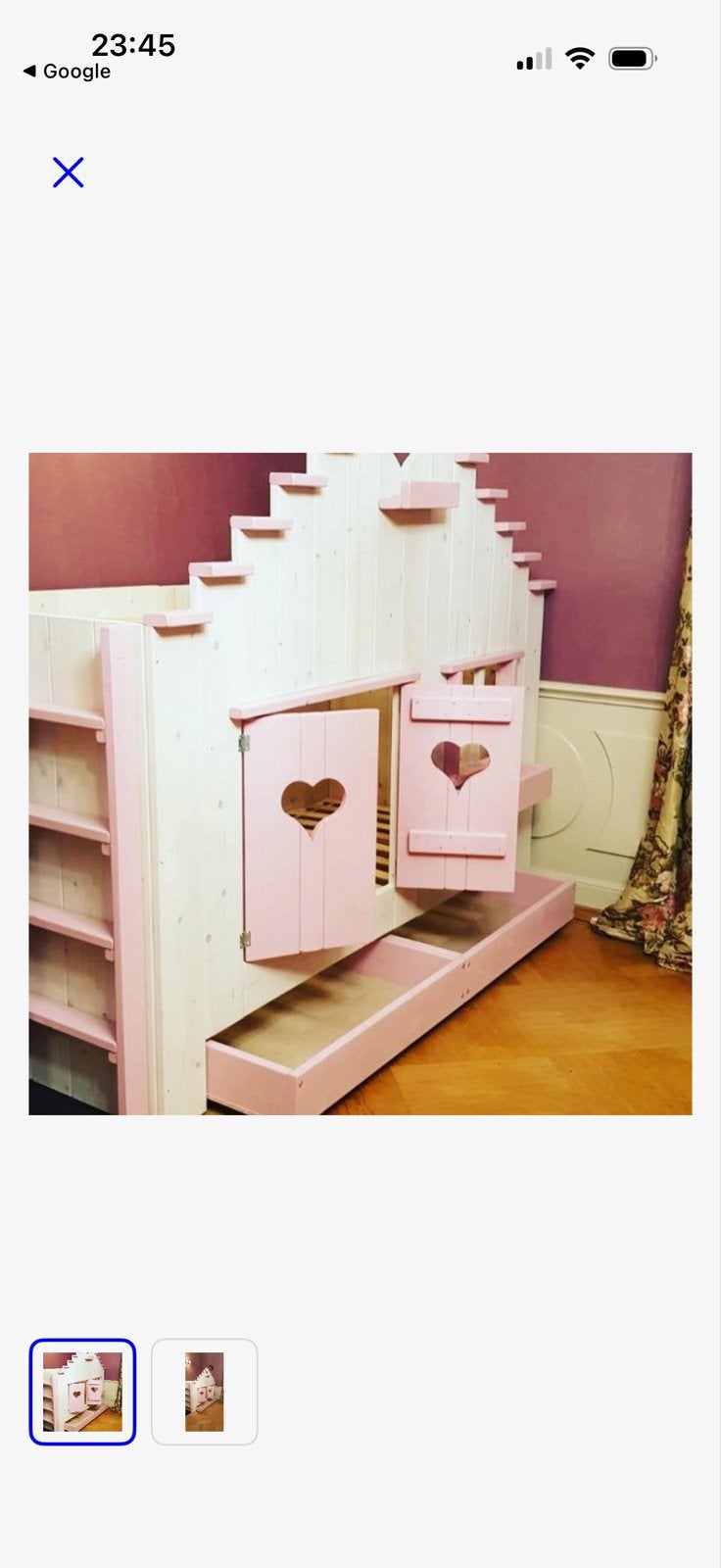 Uniek kinderbed met trap en opbergruimte, 85 tot 100 cm, Gebruikt, Ophalen of Verzenden, Hoogslaper of Stapelbed