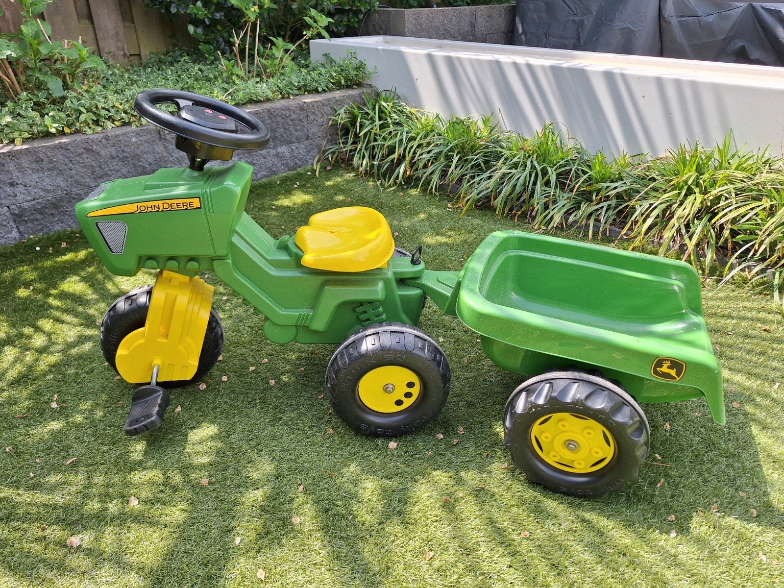 Rolly toys john deere traptractor met geluid en aanhanger, Ophalen, Zo goed als nieuw, Overige merken, Met kar of aanhanger