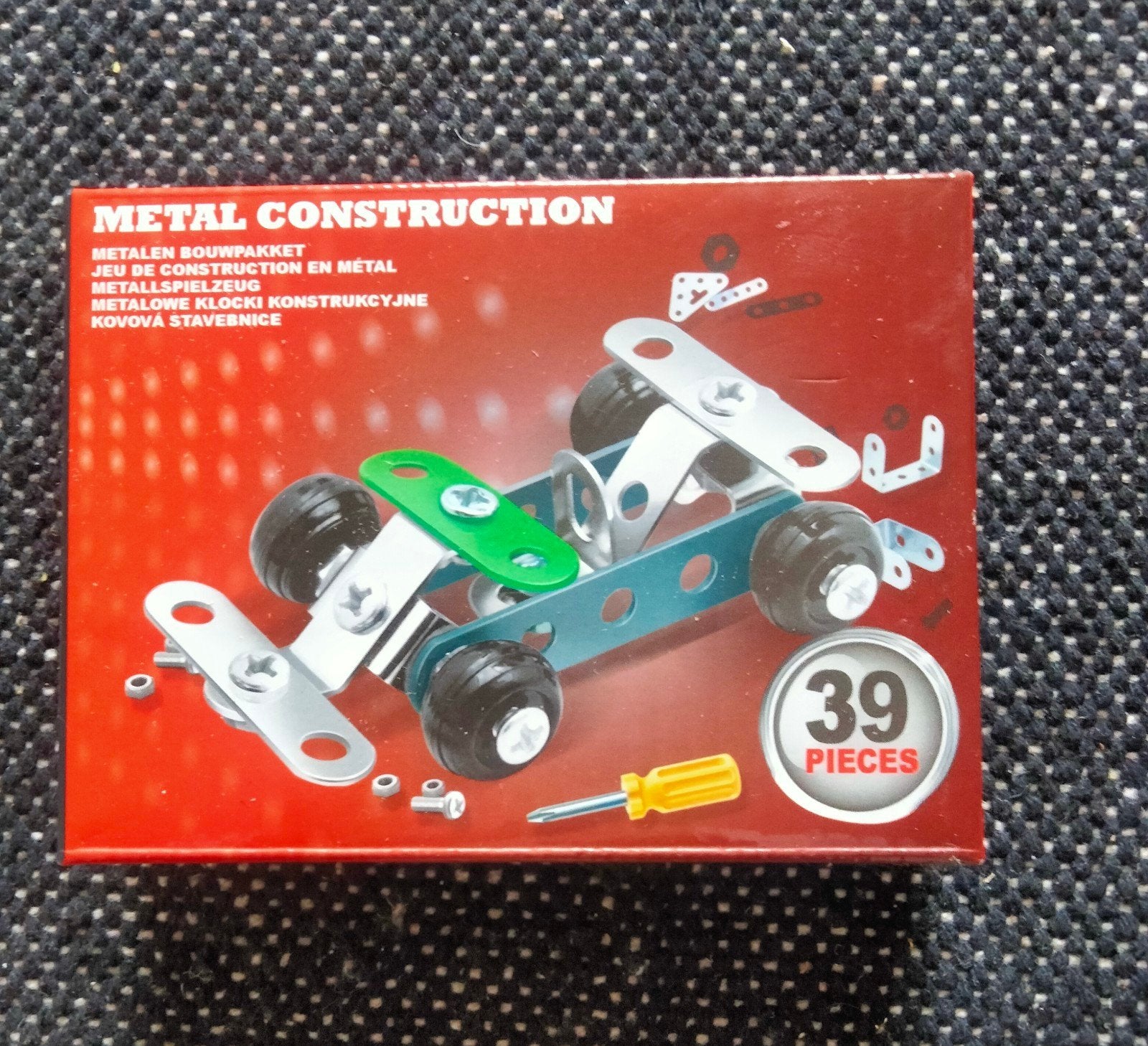 Metalen Construction Auto - bouwpakket 39 Stuks, Ophalen of Verzenden, Nieuw, Overige merken