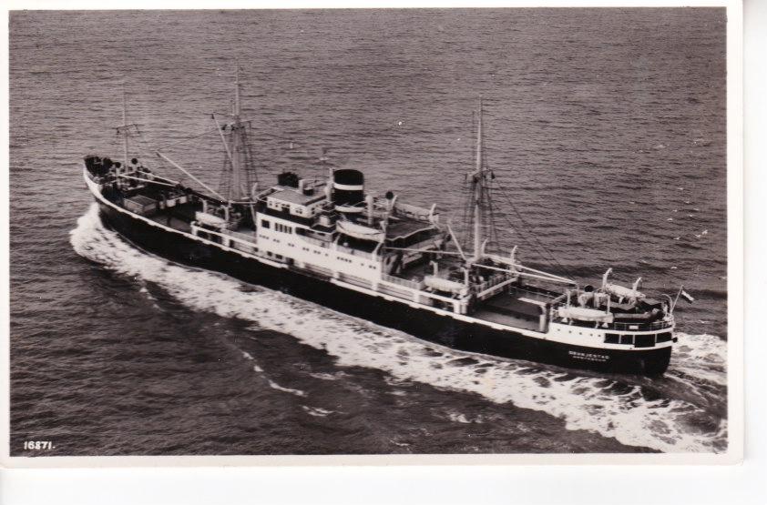 m.s."ORANJESTAD" uit Amsterdam. Naar Curacao. 12-05, Verzamelen, Scheepvaart, Ophalen of Verzenden, Gebruikt, Motorboot, Kaart, Foto of Prent