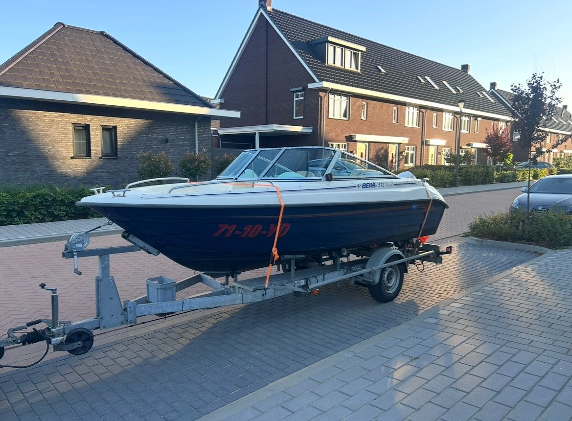 Bella 512 Excel met 40 PK Evinrude E-TEC + Pega Trailer, Watersport en Boten, Ophalen, Overige merken, Elektrische start, Zo goed als nieuw