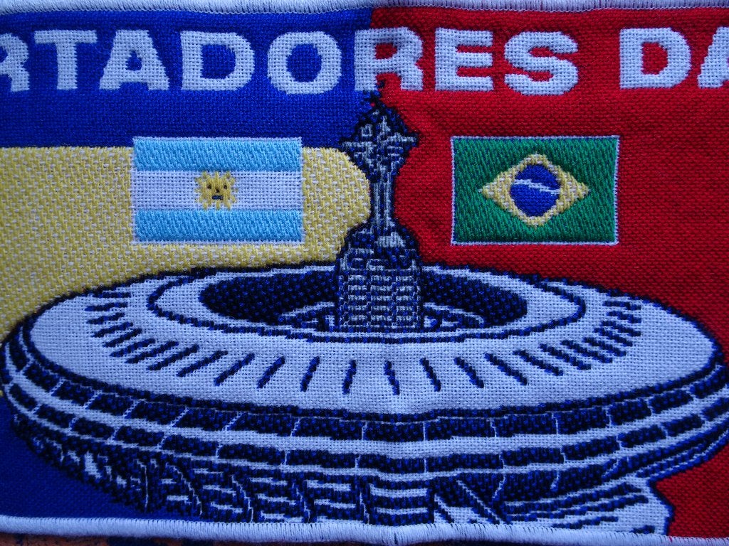 sjaal BOCA Juniors - Fluminense (finale Copa Libertadores), Ophalen of Verzenden, Nieuw, Buitenlandse clubs, Vaantje of Sjaal