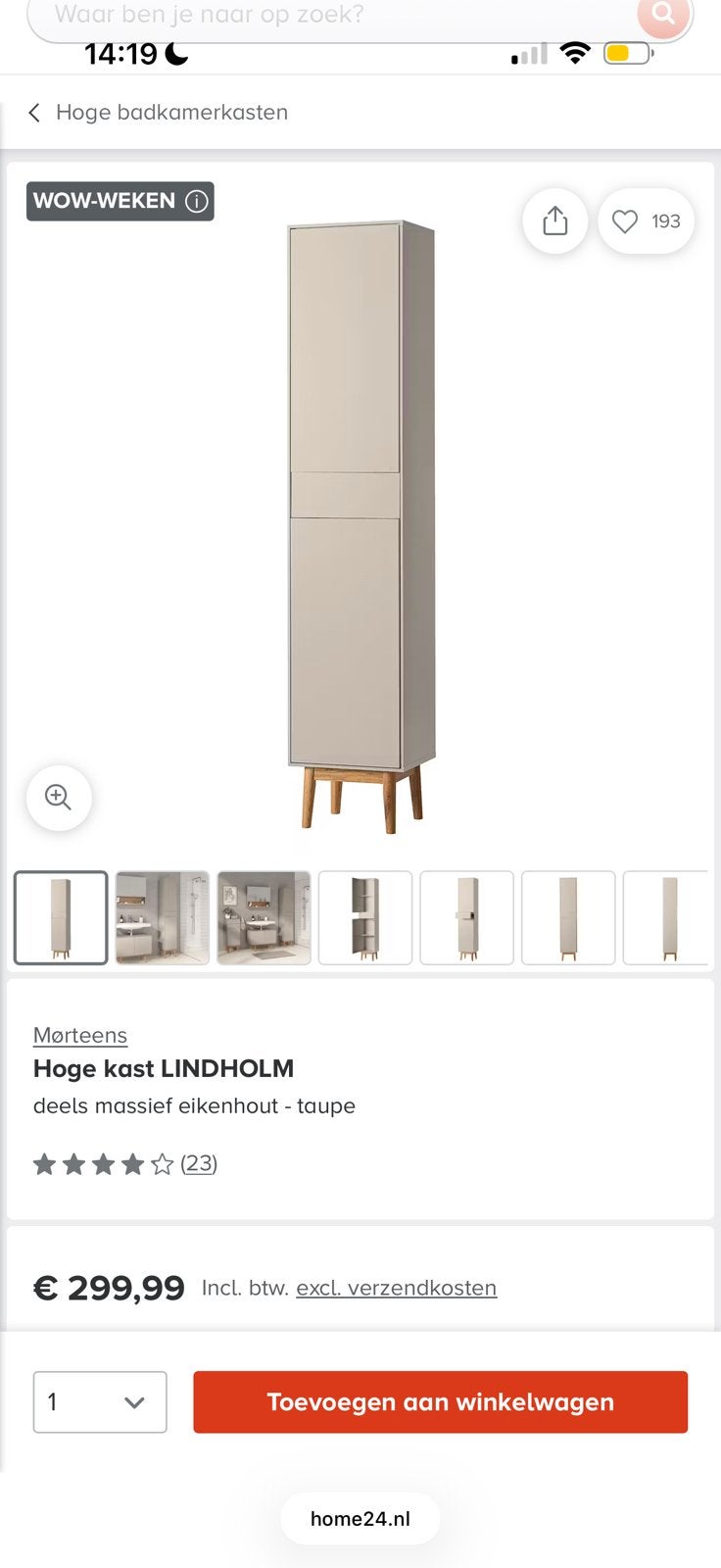 Mørteens Lindholm kast – taupe – als nieuw | Home24, Ophalen of Verzenden, Zo goed als nieuw