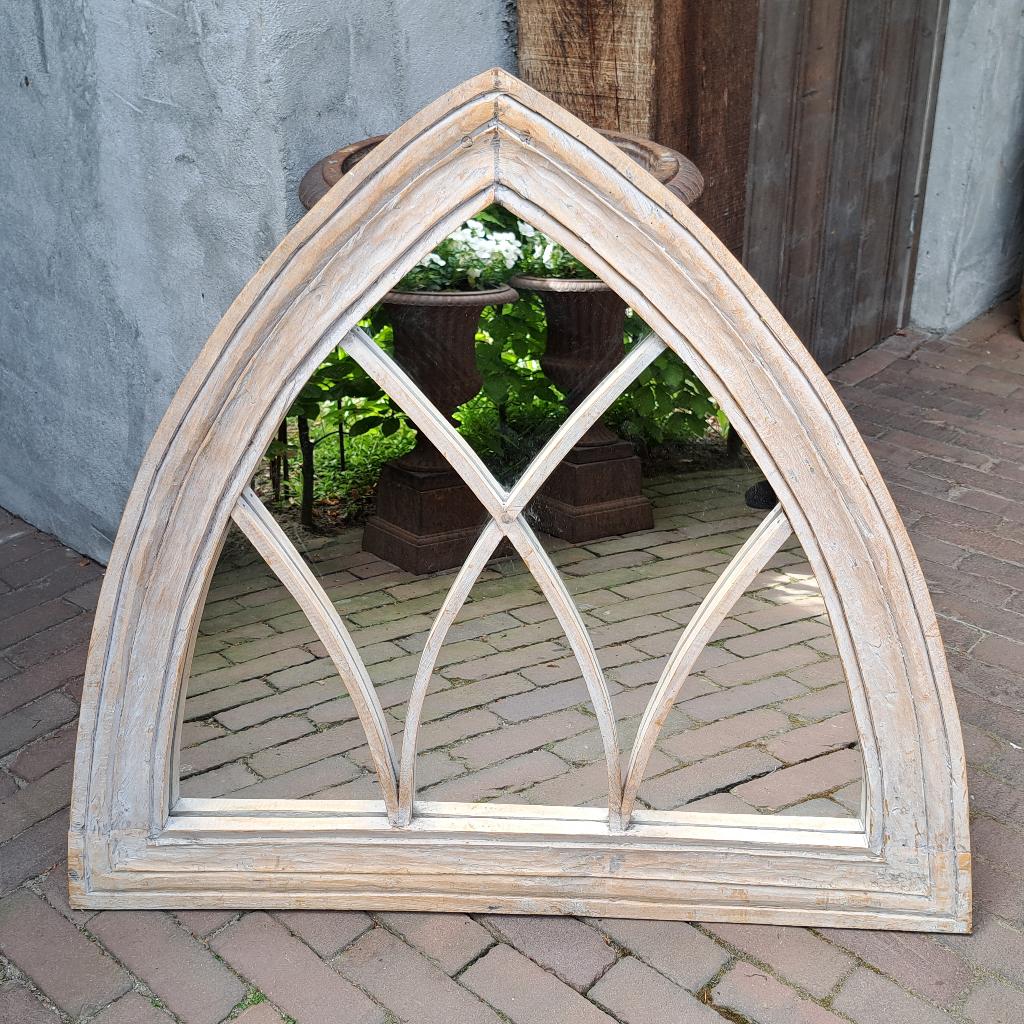 Mooie landelijke houten spiegel vakverdeling raamwerk Etage3, Ophalen, ., Zo goed als nieuw, .