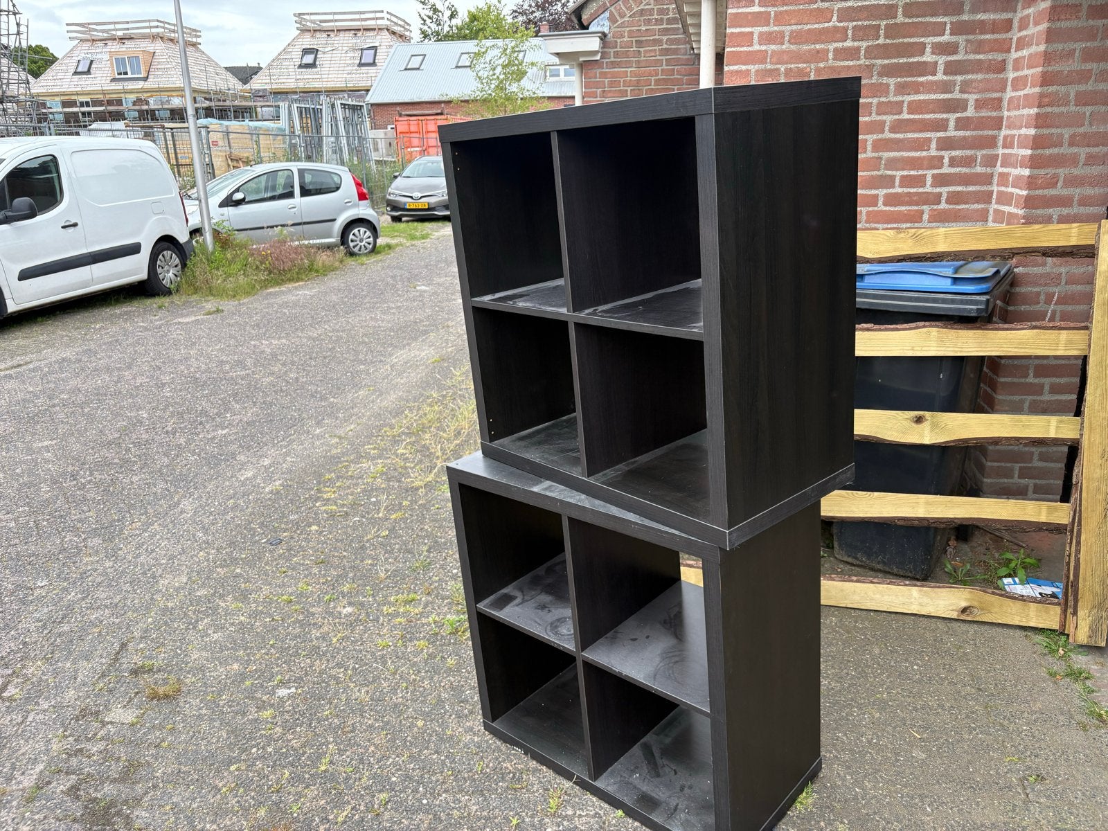 Ikea kallax 4 vak 2 stuks, Ophalen, Met plank(en), Gebruikt, 100 tot 150 cm