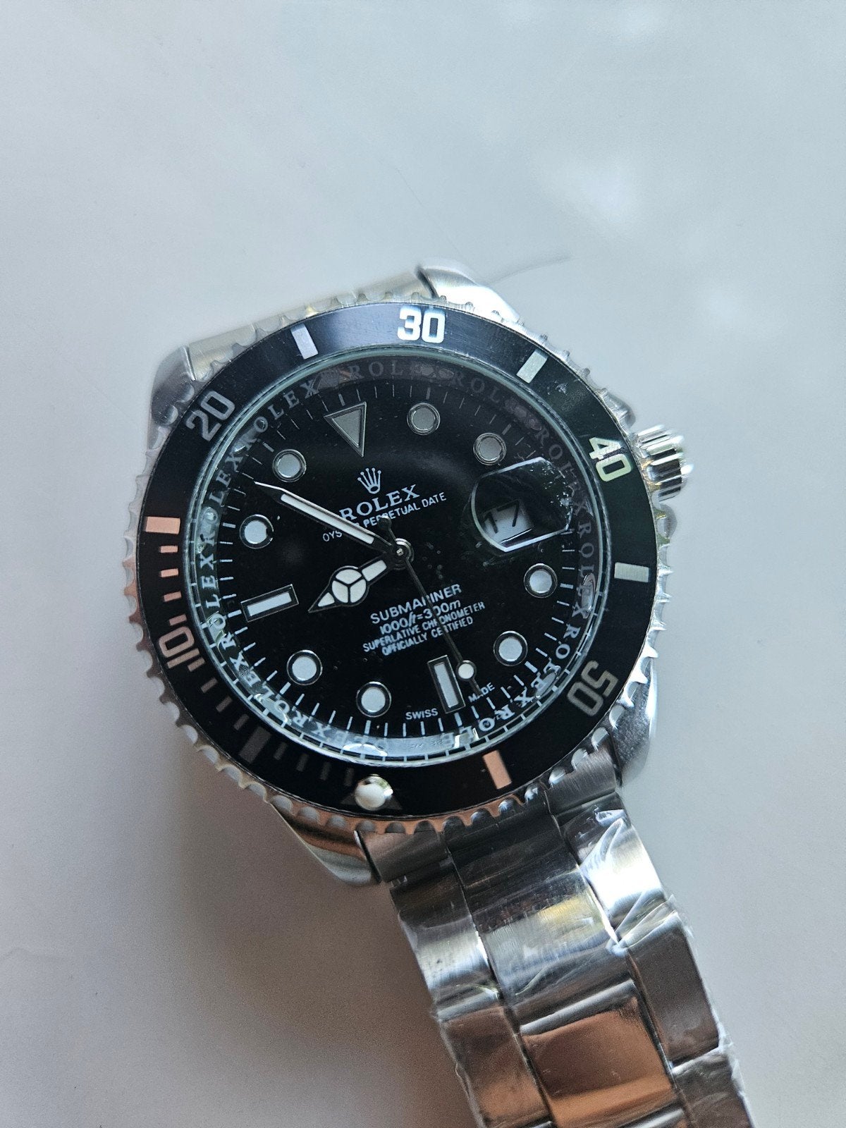 Rolex perpetual date, Ophalen, Staal, Polshorloge, Zo goed als nieuw