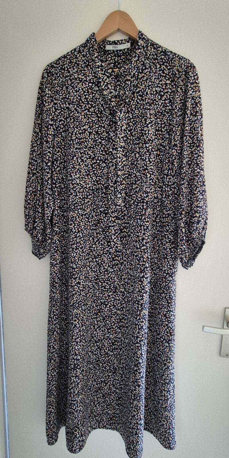 Blauwe jurk met centuur, Kleding | Dames, Maat 38/40 (M), Blauw, Ophalen of Verzenden, Zo goed als nieuw