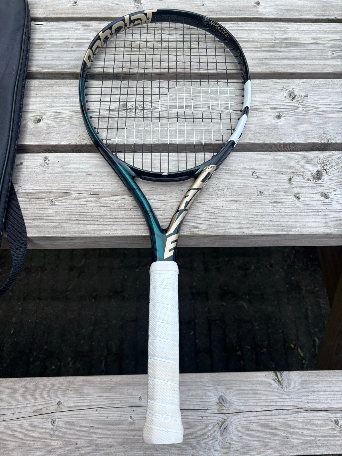 Babolat Wimbledon Tennisracket met originele hoes, Sport en Fitness, Zo goed als nieuw, Racket, Babolat, Ophalen