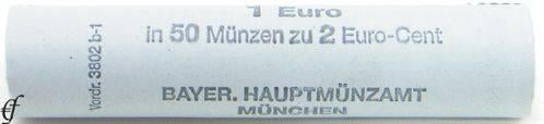 50x 2 eurocent Duitsland 2002D in Muntrol - Niet Blind - UNC, Verzenden, Duitsland, 2 cent, Setje