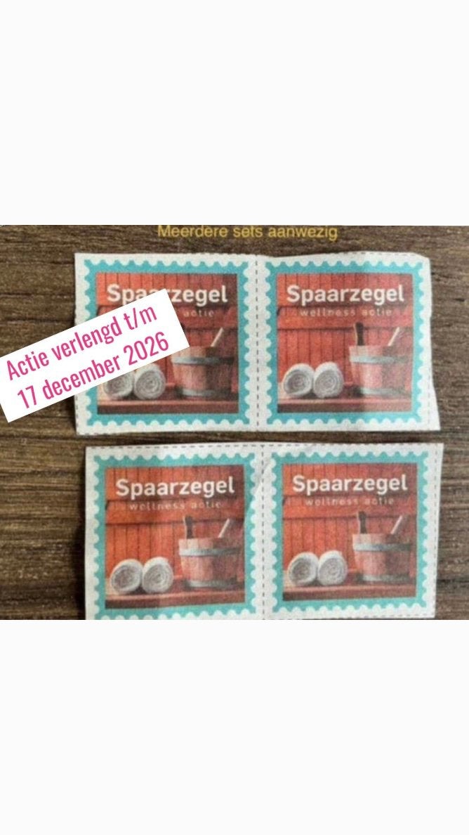 Sauna-krantsparen. Oa Zwaluwhoeve, Veluwse bron. Zie omschr., Ophalen of Verzenden, Winkel, Super of Benzinepomp, Zegels, Bonnen of Punten