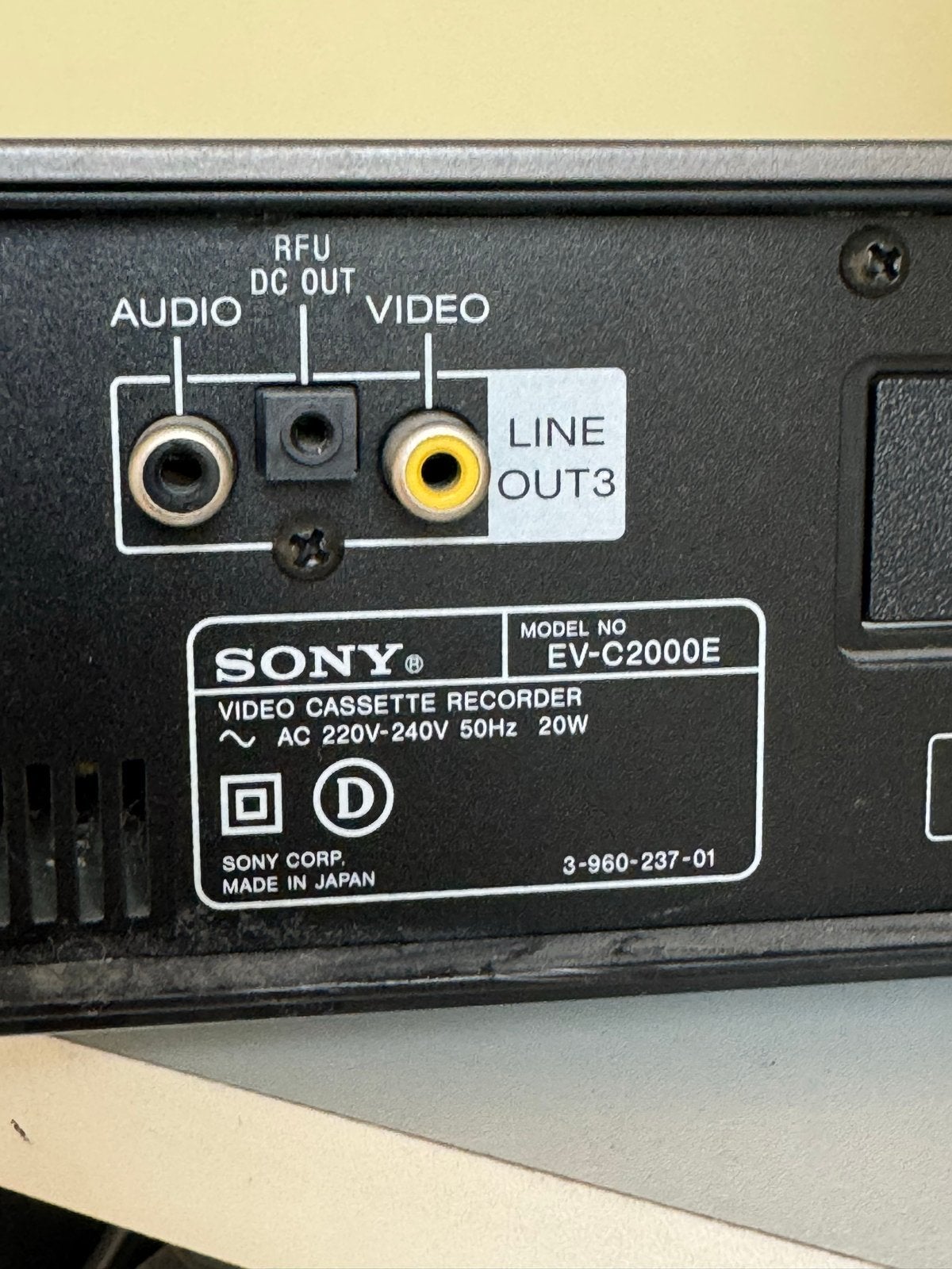 Sony Video Cassette Recorder EV-C2000E PAL VideoHi8, Audio, Tv en Foto, Ophalen of Verzenden, Gebruikt, Overige typen