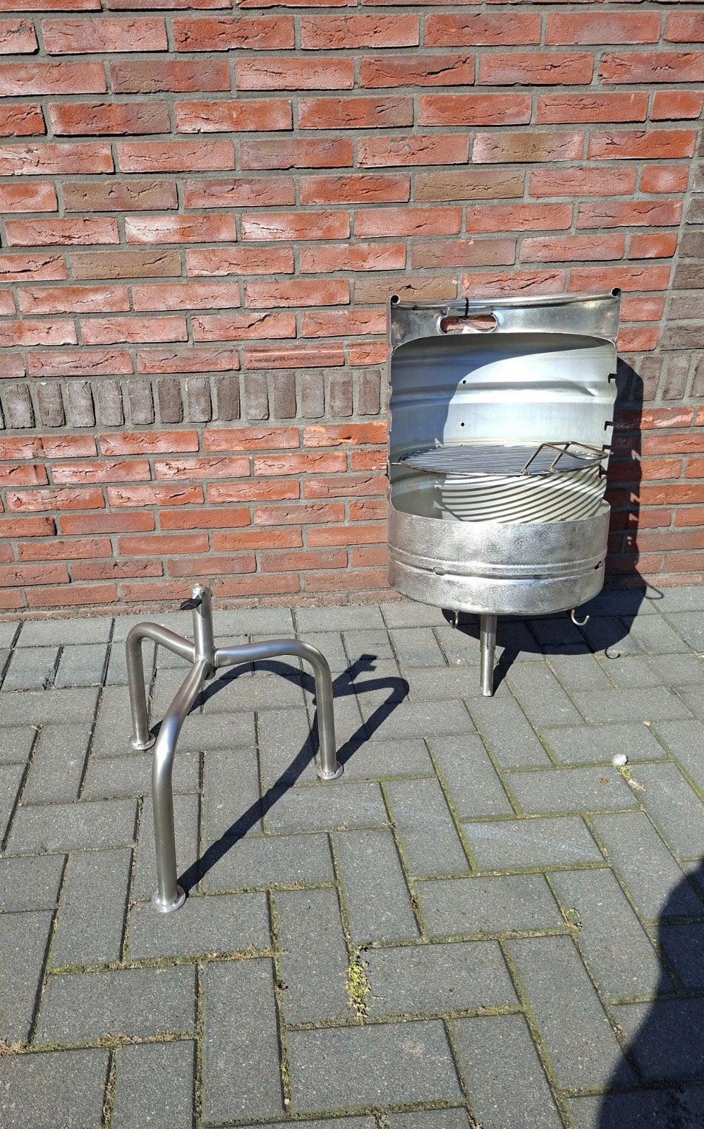 bierfust,barbecue, roestvaststaal, Ophalen, Nieuw