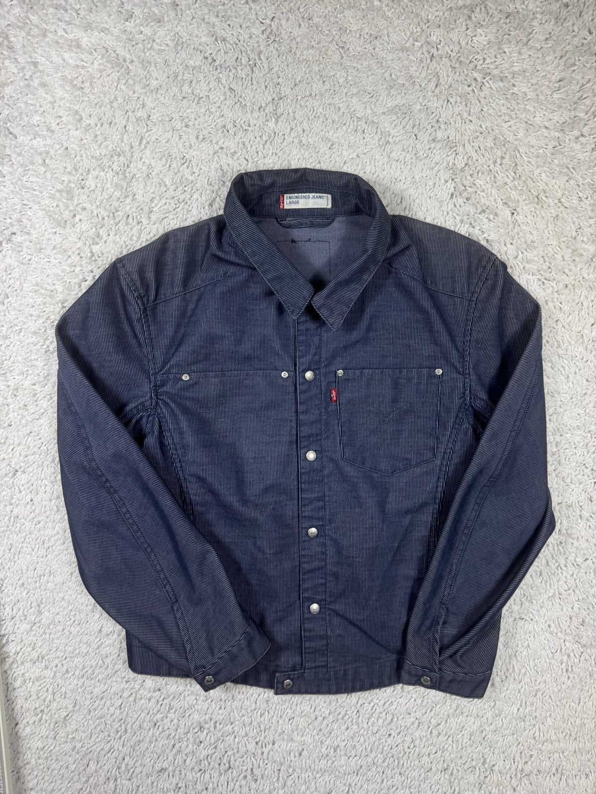 Levi's Vintage Y2K Engineered Corduroy Denim Jacket L, Maat 52/54 (L), Blauw, Ophalen of Verzenden, H
