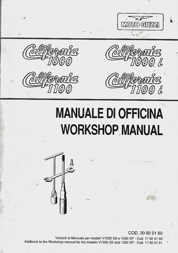 Moto Guzzi California Additions to Workshop Manual (7962z), Verzenden, Moto Guzzi