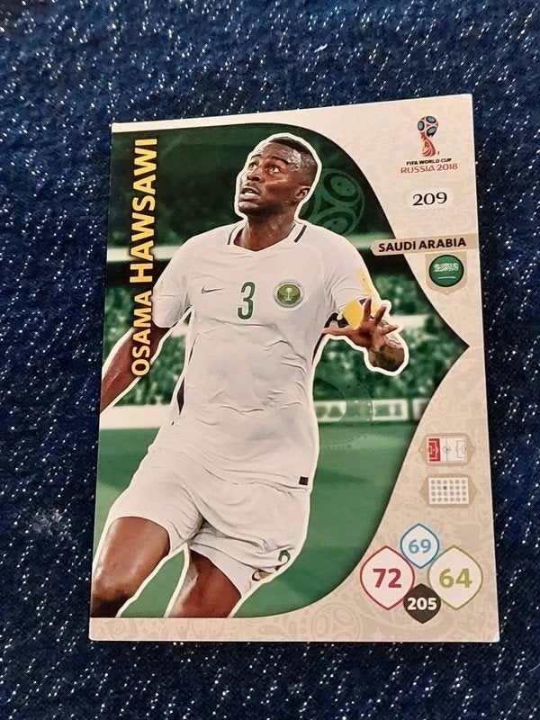Panini / Voetbalkaart / Osama Hawsawi / Saoedi-Arabië, Ophalen of Verzenden, Zo goed als nieuw, Buitenlandse clubs, Poster, Plaatje of Sticker